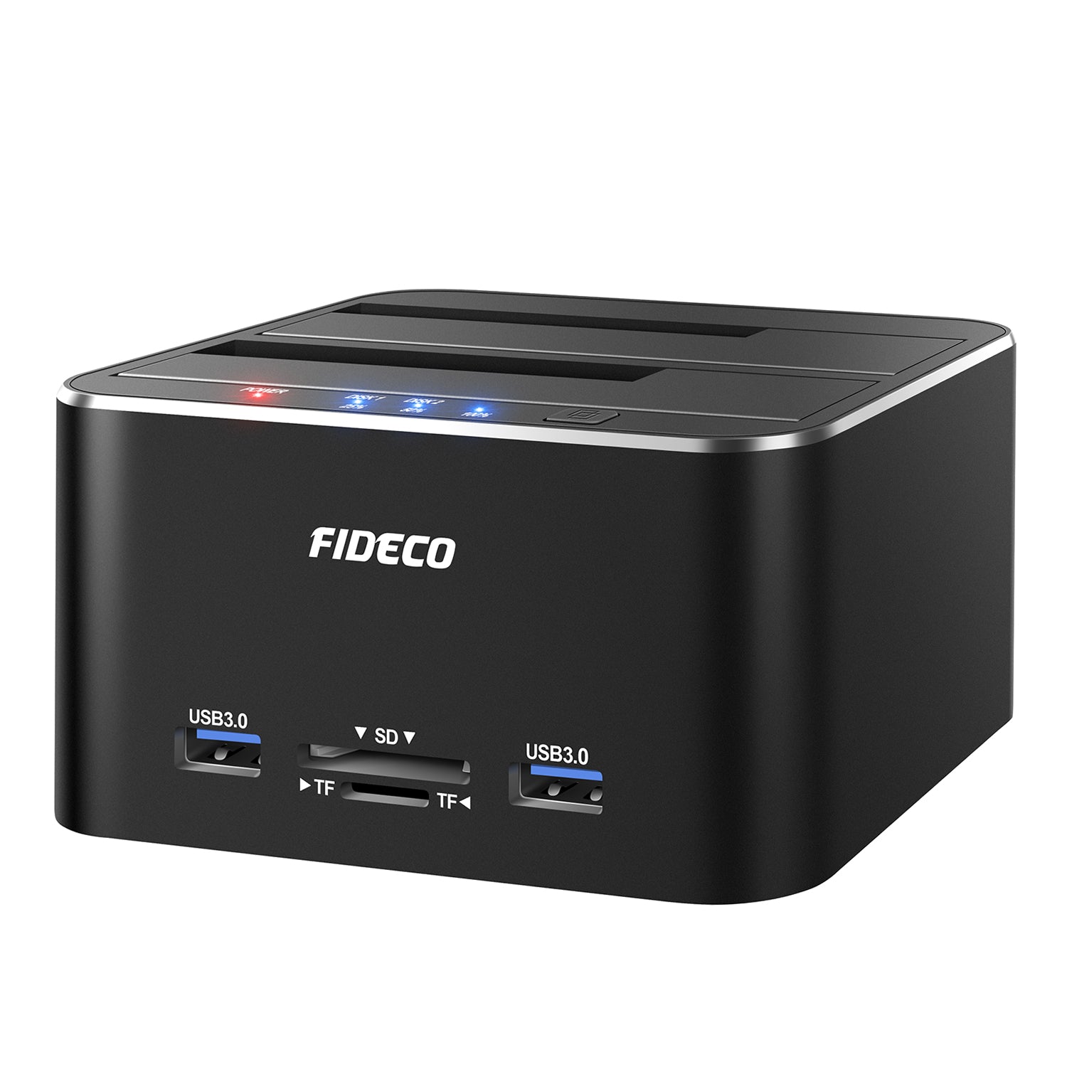 FIDECO aluminum 2 bay 2.5 3.5 inch SATA USB3.0 Hard Drive Docking Stat