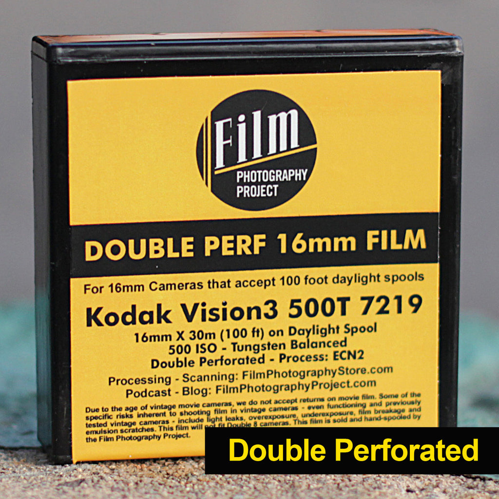 16mm Film - Double Perf - Kodak Vision3 500T 7219 - 100 ft – Film