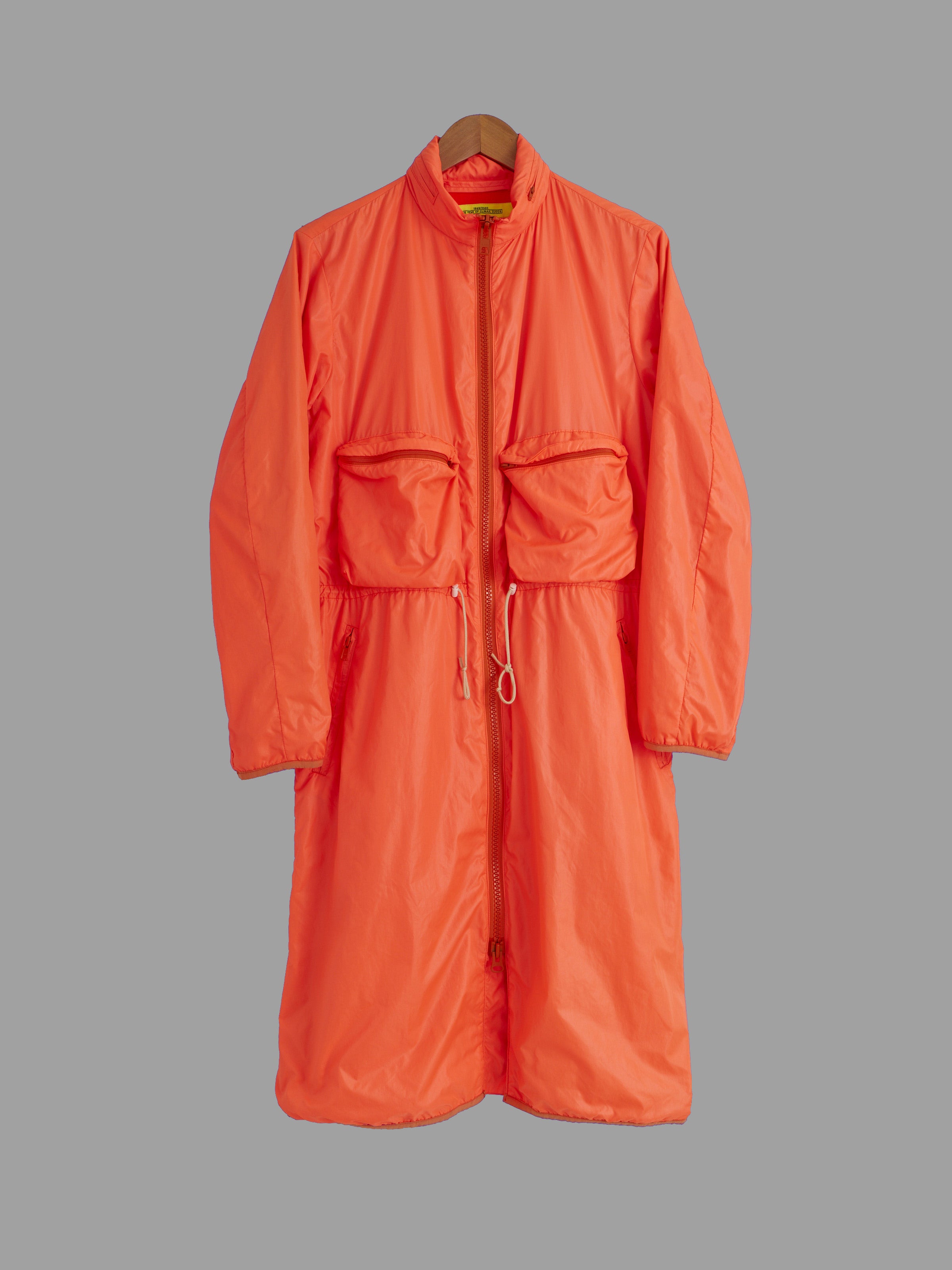 Zucca AW1999-2000 'the year of climax' fluorescent orange zip coat