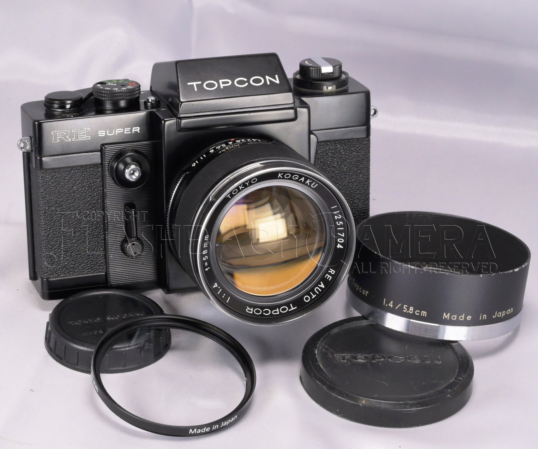 Topcon RE Super Black Paint + RE Topcor 58mm f1.4 – FLASHBACK CAMERA