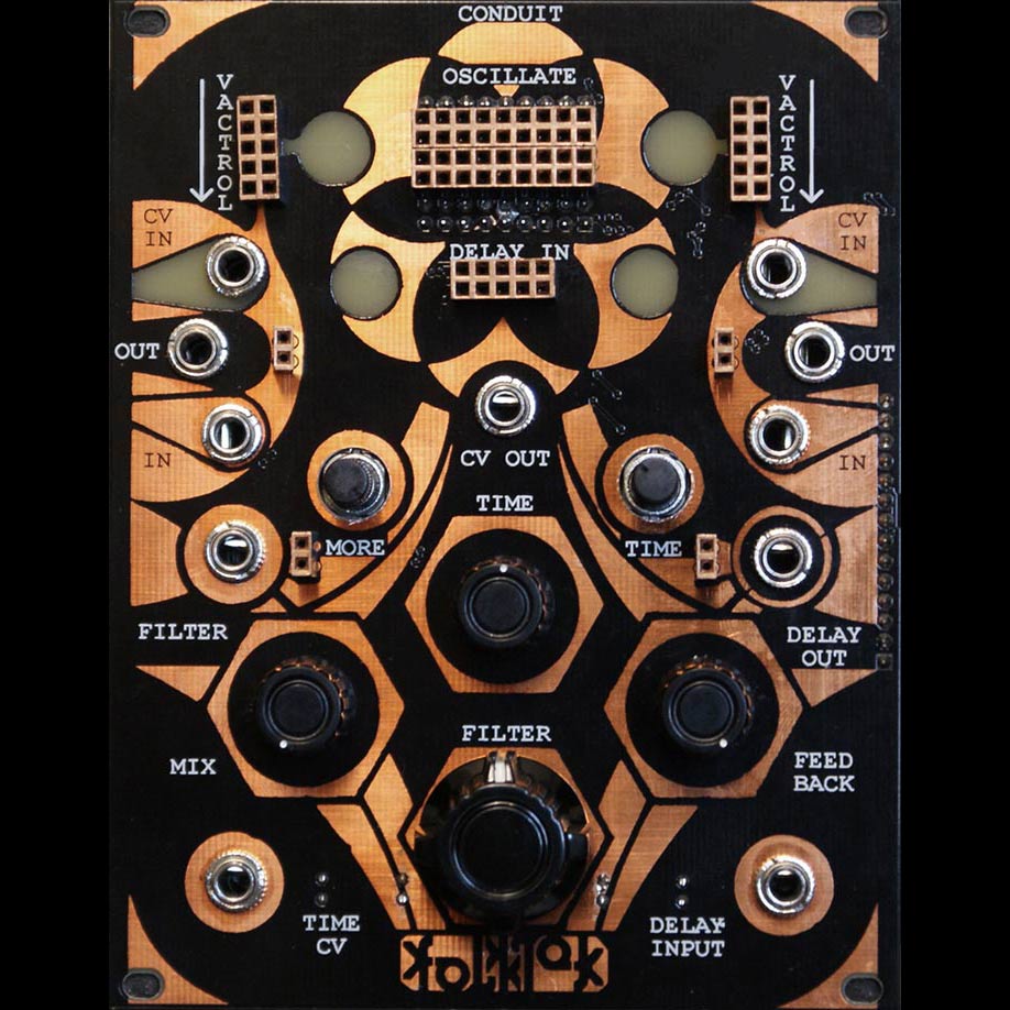 Folktek Conduit Delay Filter Oscillator Eurorack Synthesizer Module