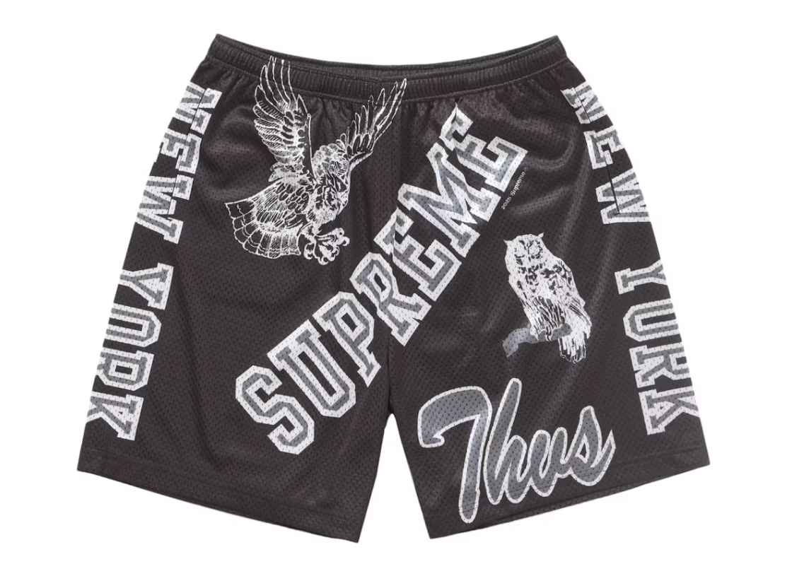 Supreme Varsity Mesh Shorts Black SS25 – Casual & Athletic – Fresh