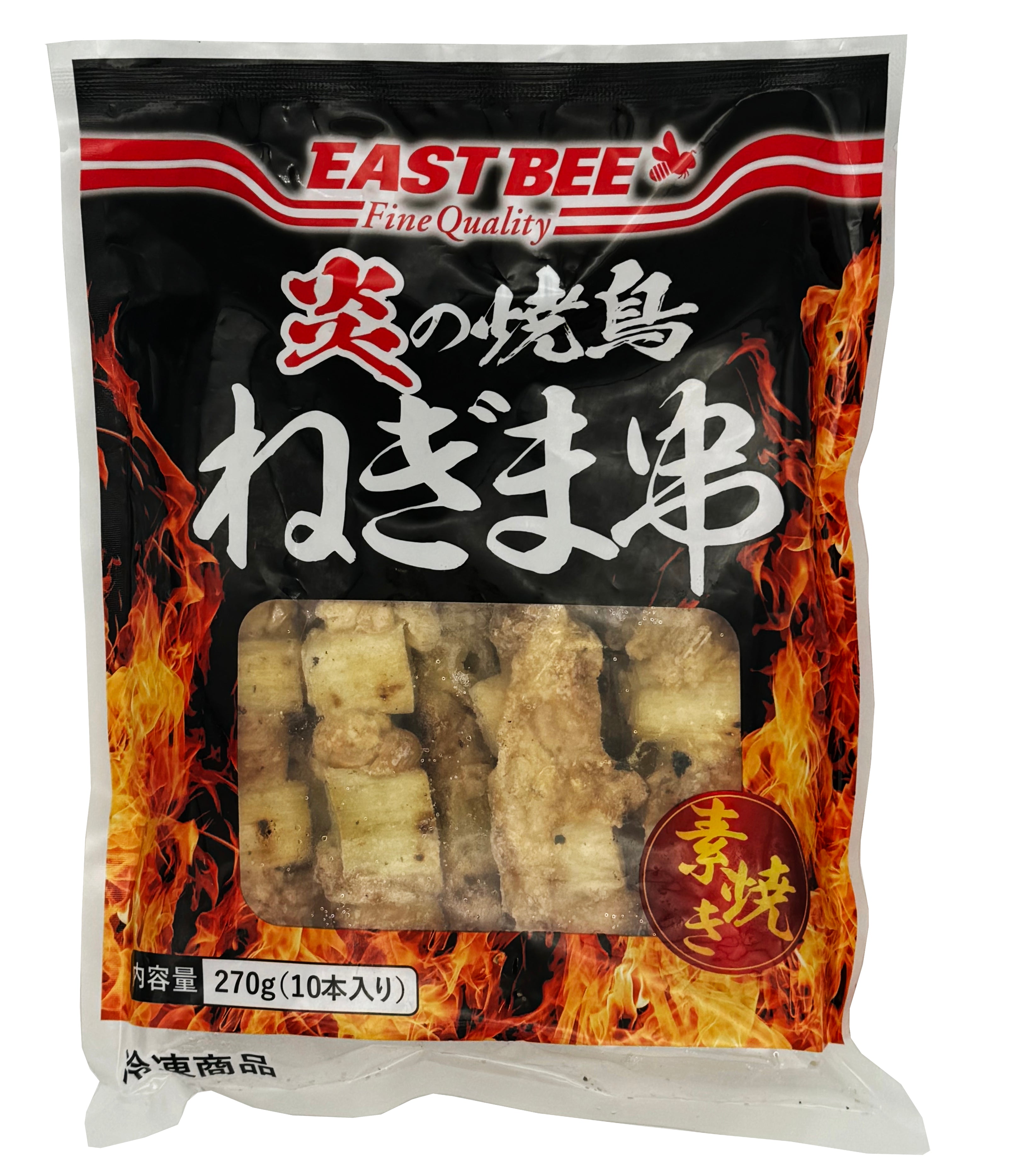 EASTBEE 炎の焼鳥 ねぎま 27g×10本 ( 素焼き / 焼き鳥 / やきとり