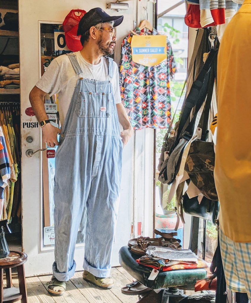 2020 Summer SALE & USA ROUND HOUSE Hickory Stripe Denim Overall