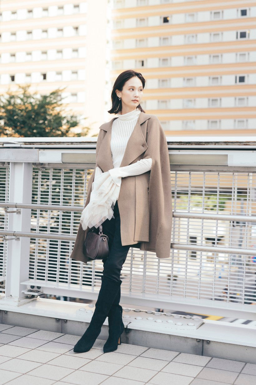 ニットケープコート（ベルト付き） NS-350 – ATELIER N'S