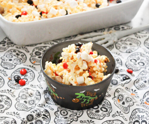 Spooky Marshmallow Popcorn Mix Recipe with M&Ms – AHWZ