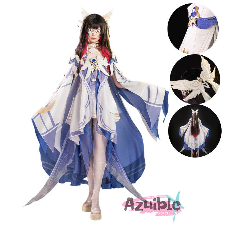 Azuiblc 原神コスプレ衣装 コロンビーナ(少女) 3D樹脂製パーツ 髪飾り