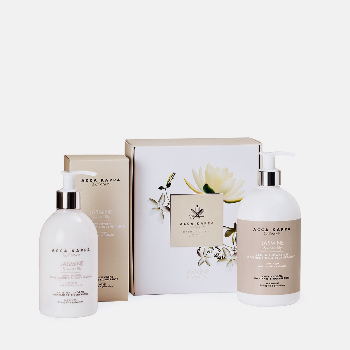 ACCA KAPPA Jasmine & Waterlilly Shower Gel & Body Lotion Gift Set