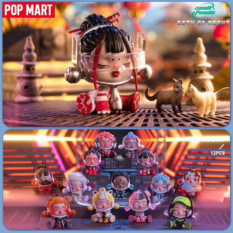 POP MART Skullpanda夜の城シリーズブラインドケース1 PC/12 PC誕生日