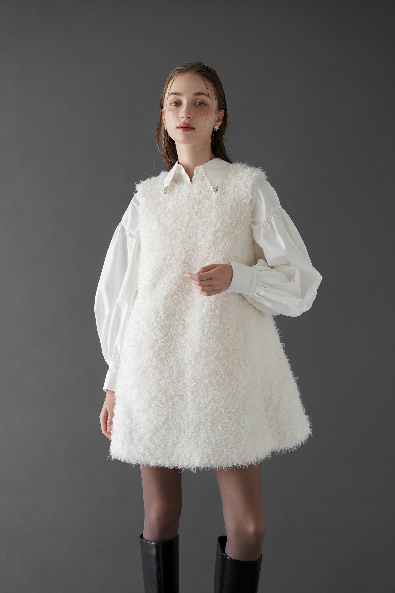 fur vest one-piece – Acka online store