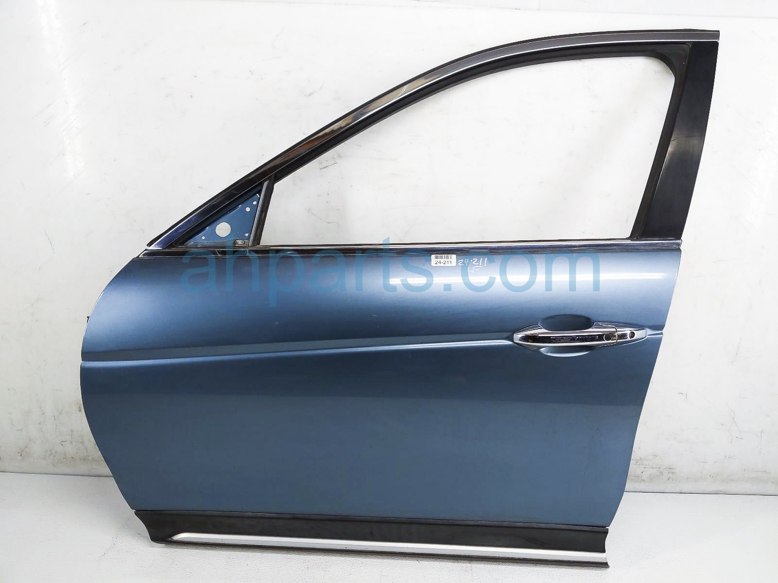 2013 Honda Crosstour Front Driver Door - Blue - No Mirror/trim