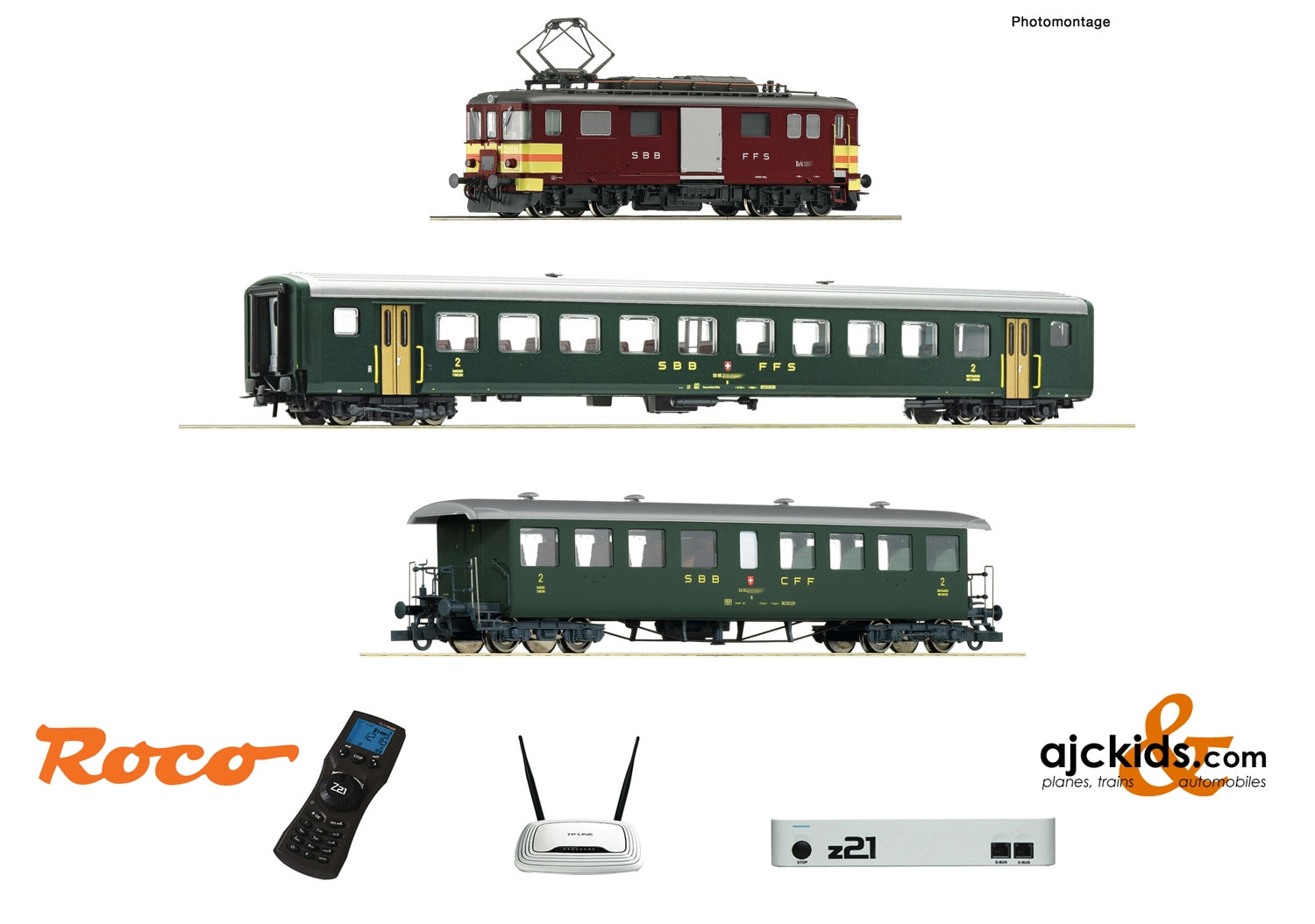 Roco 51339 - z21 digital set: Electric luggage railcar De 4/4 with