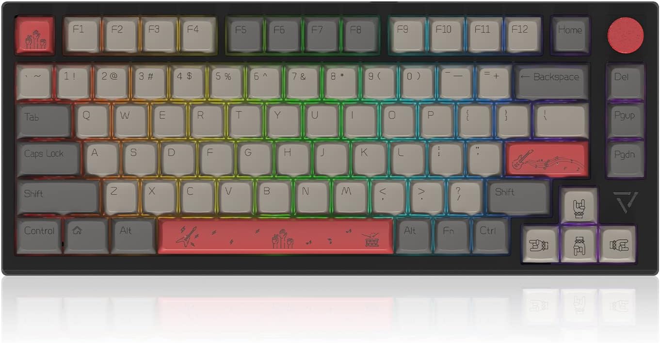 AJAZZ AK816 PRO Keyboard, Tri-mode, Black CNC Knob Keyboard RGB