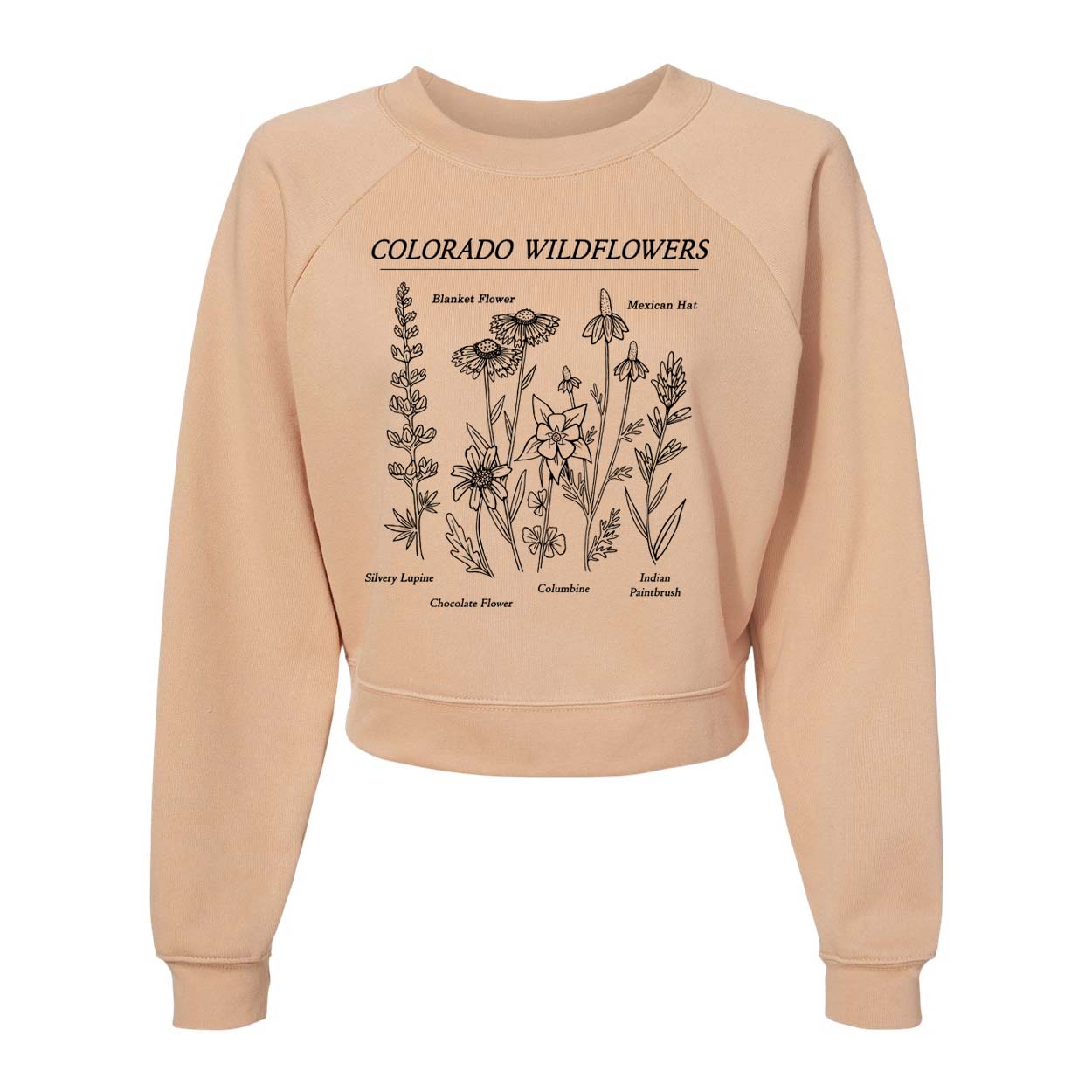 Colorado Wildflowers Cropped Sweatshirt – Akinz
