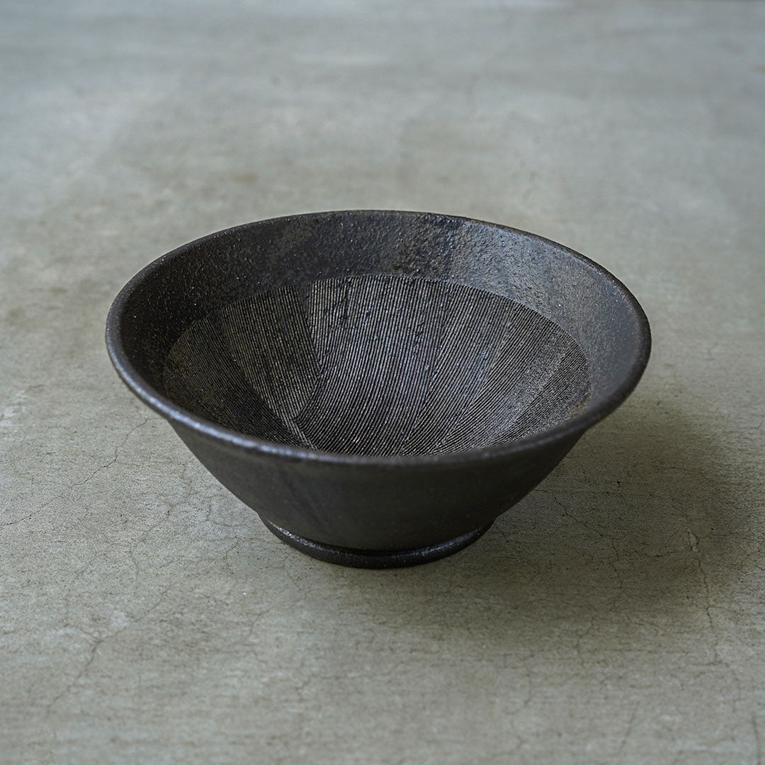 冨本 大輔 黒すり鉢（7寸） - アメノイエ
