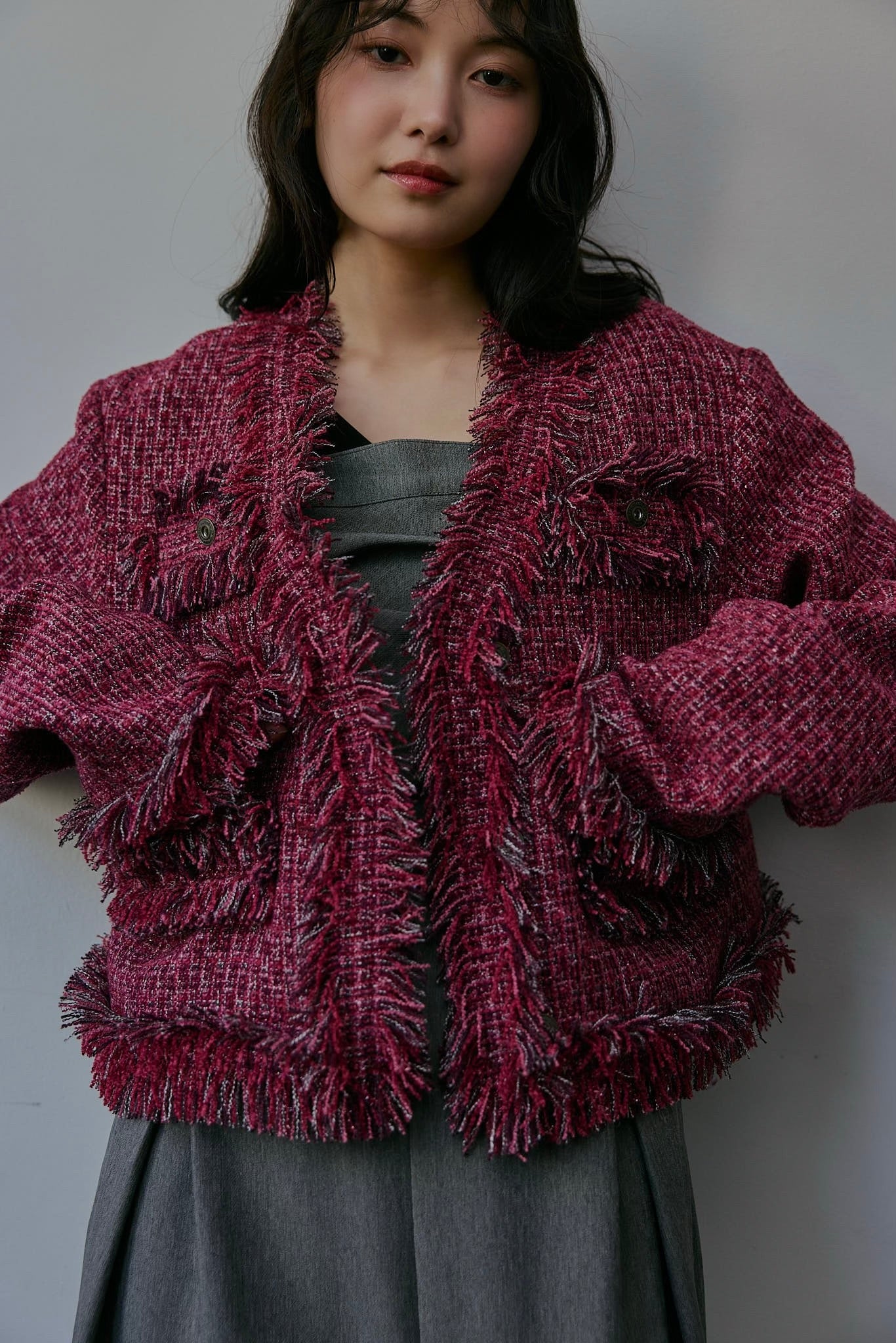 glitter tweed jacket – andequal