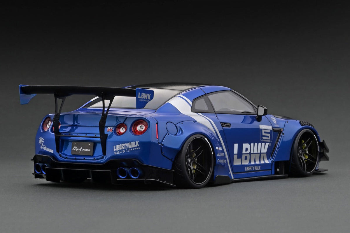 1:18 Nissan GT-R R35 LB-WORKS Type 2 -- Blue -- Ignition Model IG2340