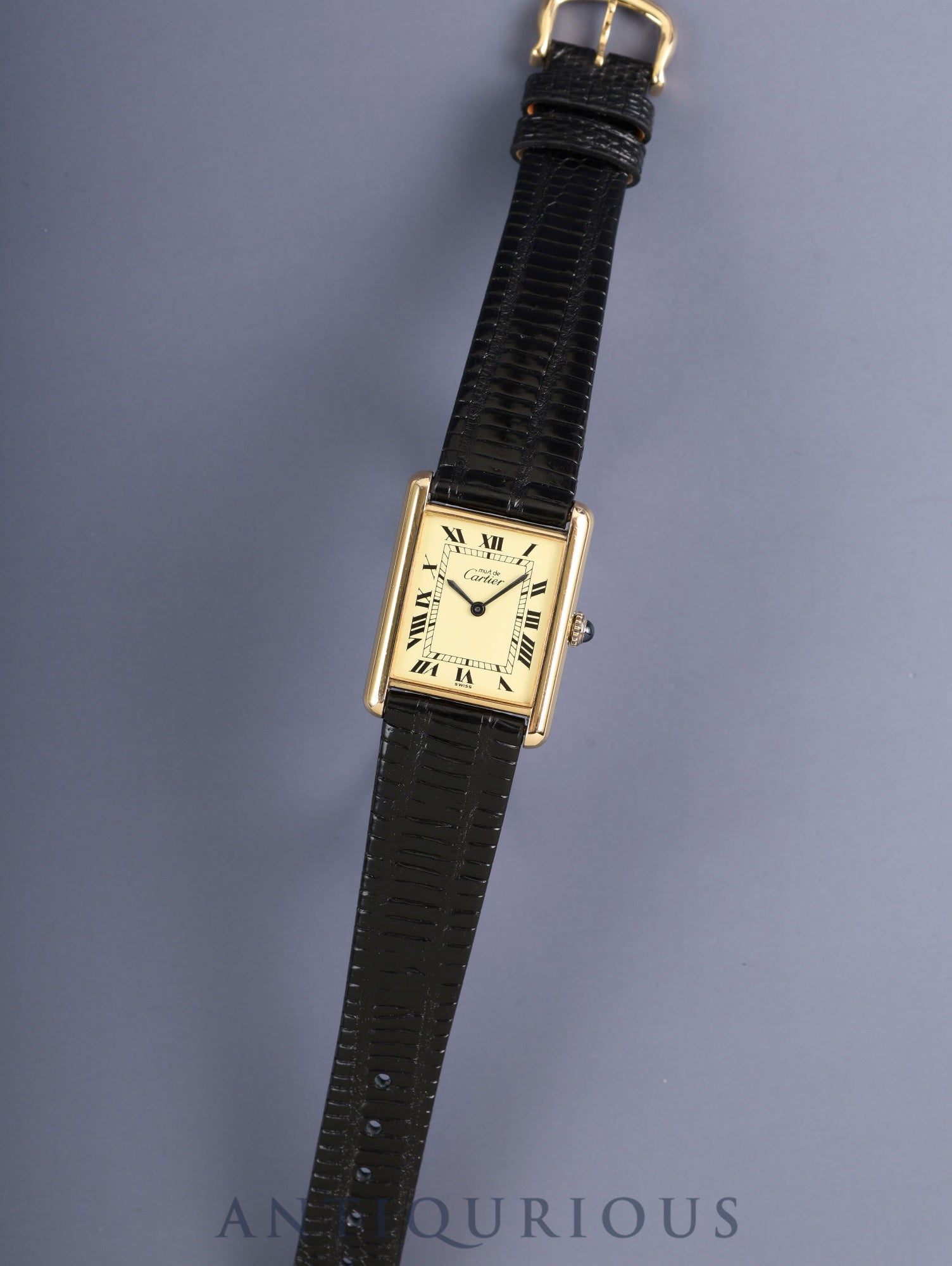 カルティエ マストタンク LM 手巻き Cal.78-1 SV925 革 純正尾錠（GP