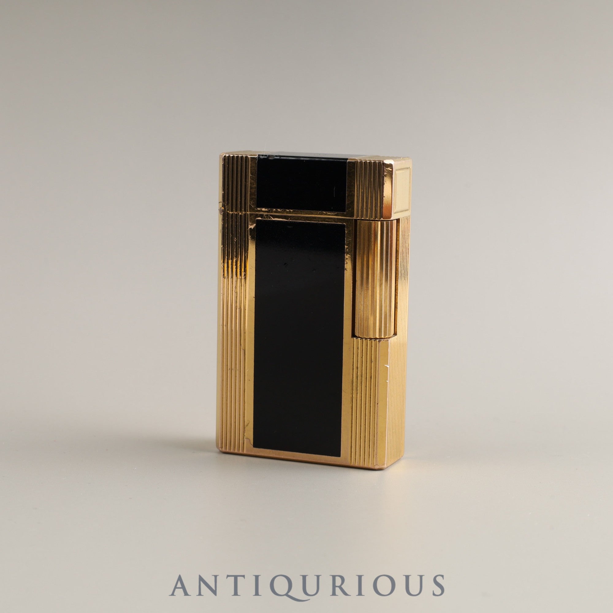 デュポン ライター LINE1 ブラックラッカー×エンボスストライプ GP