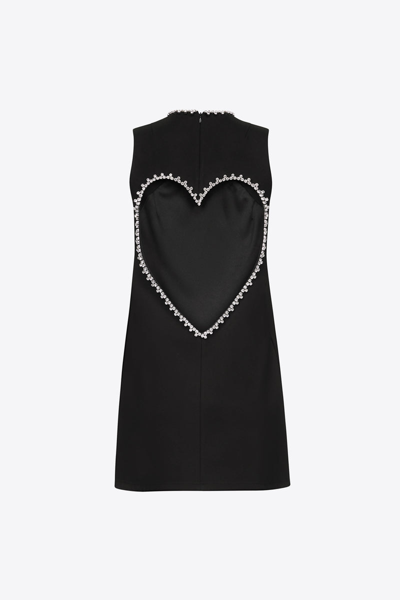 Crystal Heart Back Dress – AREA
