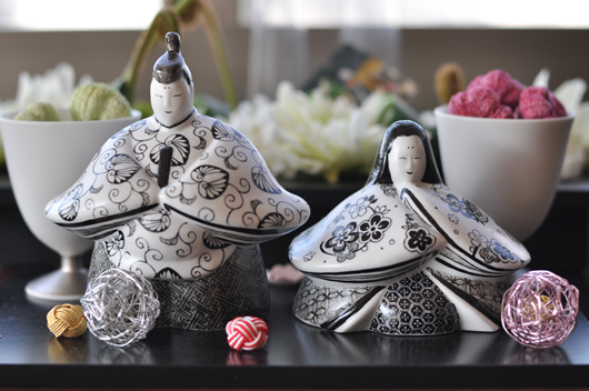 世界に一つだけの雛人形展雛人形に、お子様・ご家族のお名前や