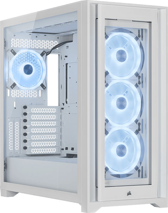 iCUE 5000X RGB QL Edition Mid-Tower ATX Case — True White