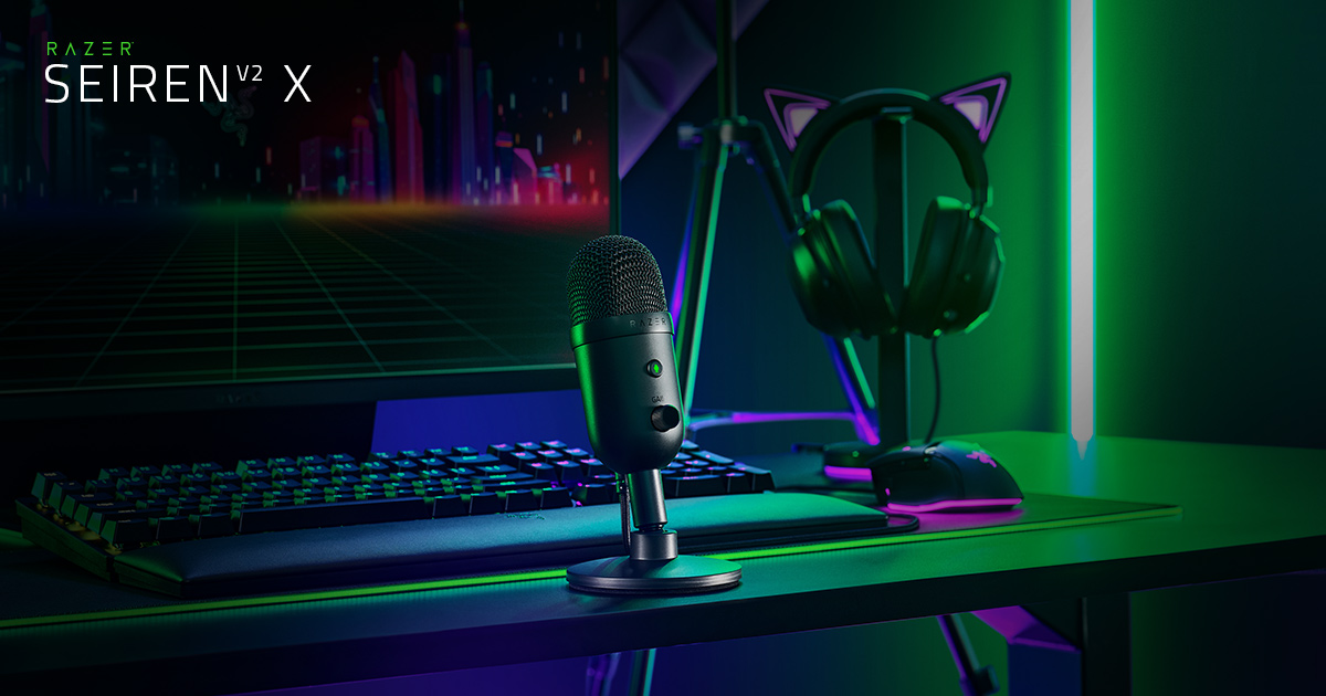 USB 电容式麦克风— Razer Seiren V2 X 雷蛇魔音海妖V2 X | Razer 雷蛇