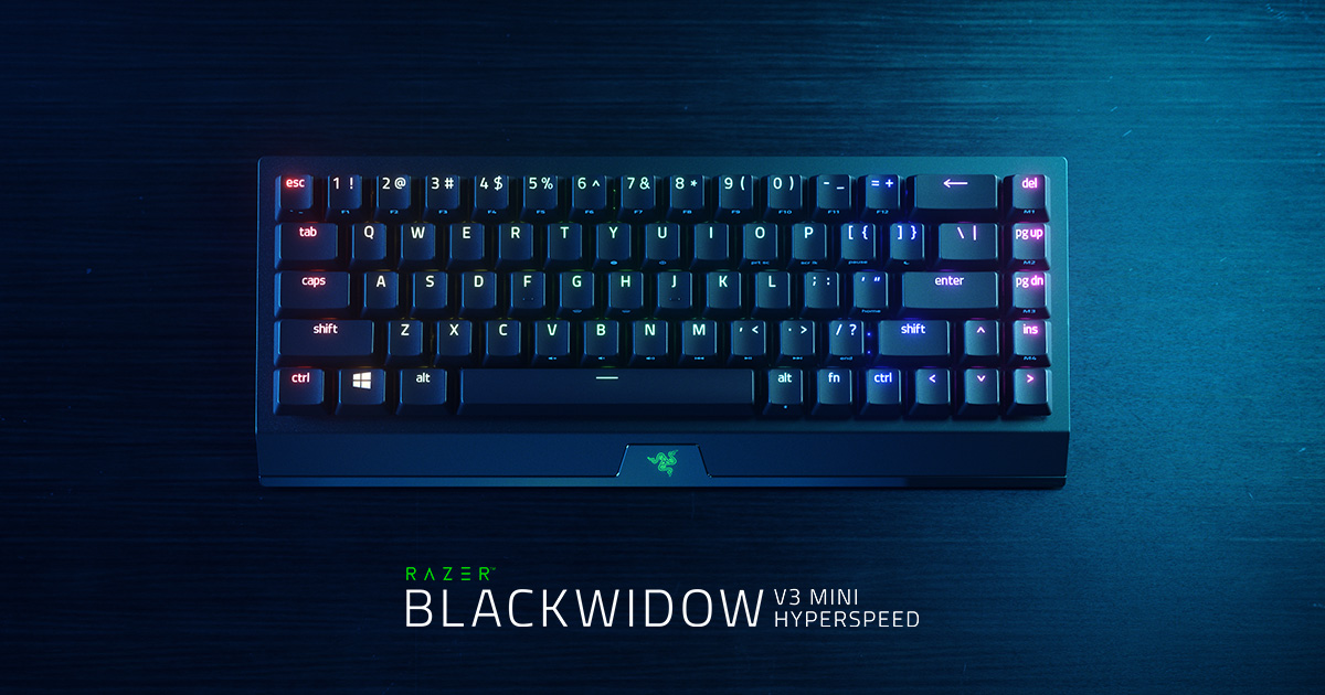 ワイヤレス 65% キーボード - Razer BlackWidow V3 Mini HyperSpeed