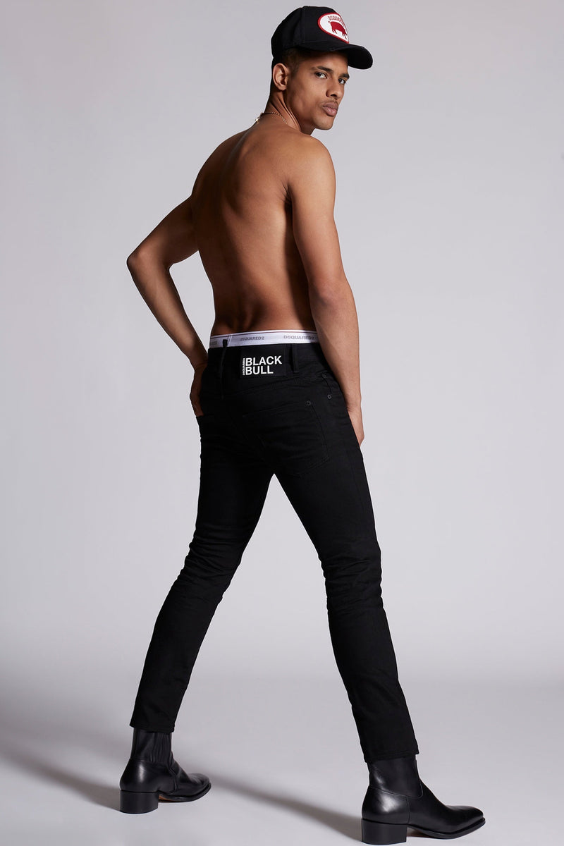 DSQUARED2 BLACK-BULL SKATER JEANS Mens Apparel – ASPHALT