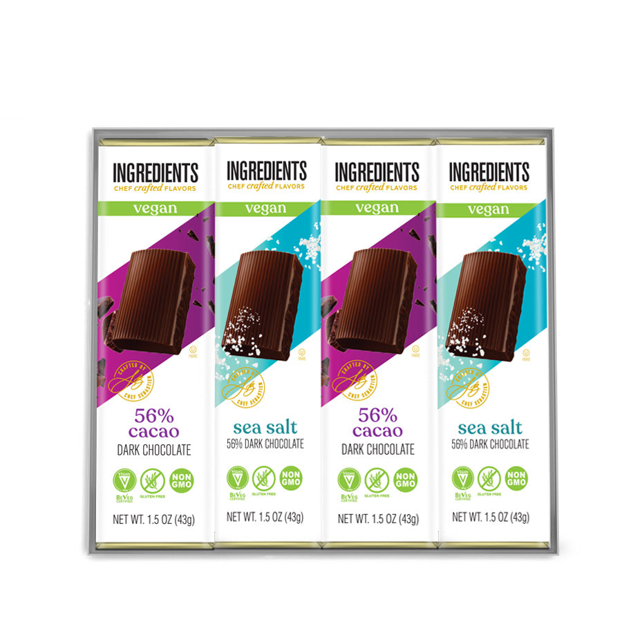 Ingredients Vegan Certified Parve 4-Bar Pack 1.5oz – Astor Chocolate