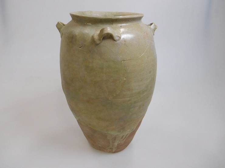 越州窯系青磁四耳壺 （古代9世紀） | マイコレ（埋蔵文化財