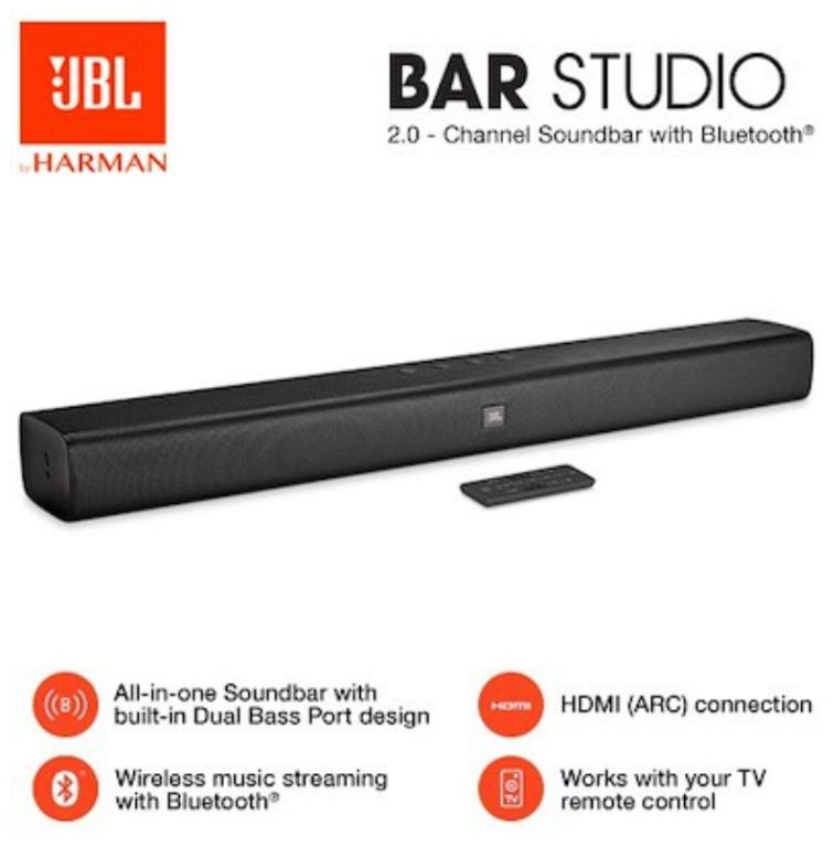 JBL Bar Studio 2.0 - Channel Sound bar with Bluetooth | With