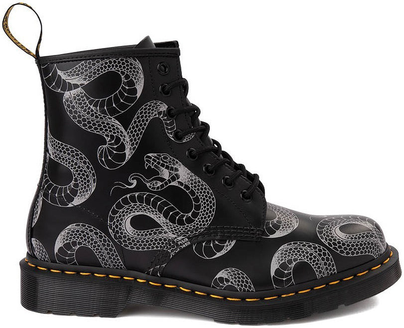 Dr. Martens 1460 Black Wild Serpent Smooth – Baggins Shoes