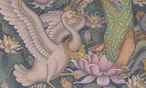 学問と芸能の神様 サラスワティ | バリ絵画・バリアートの専門店「バリ