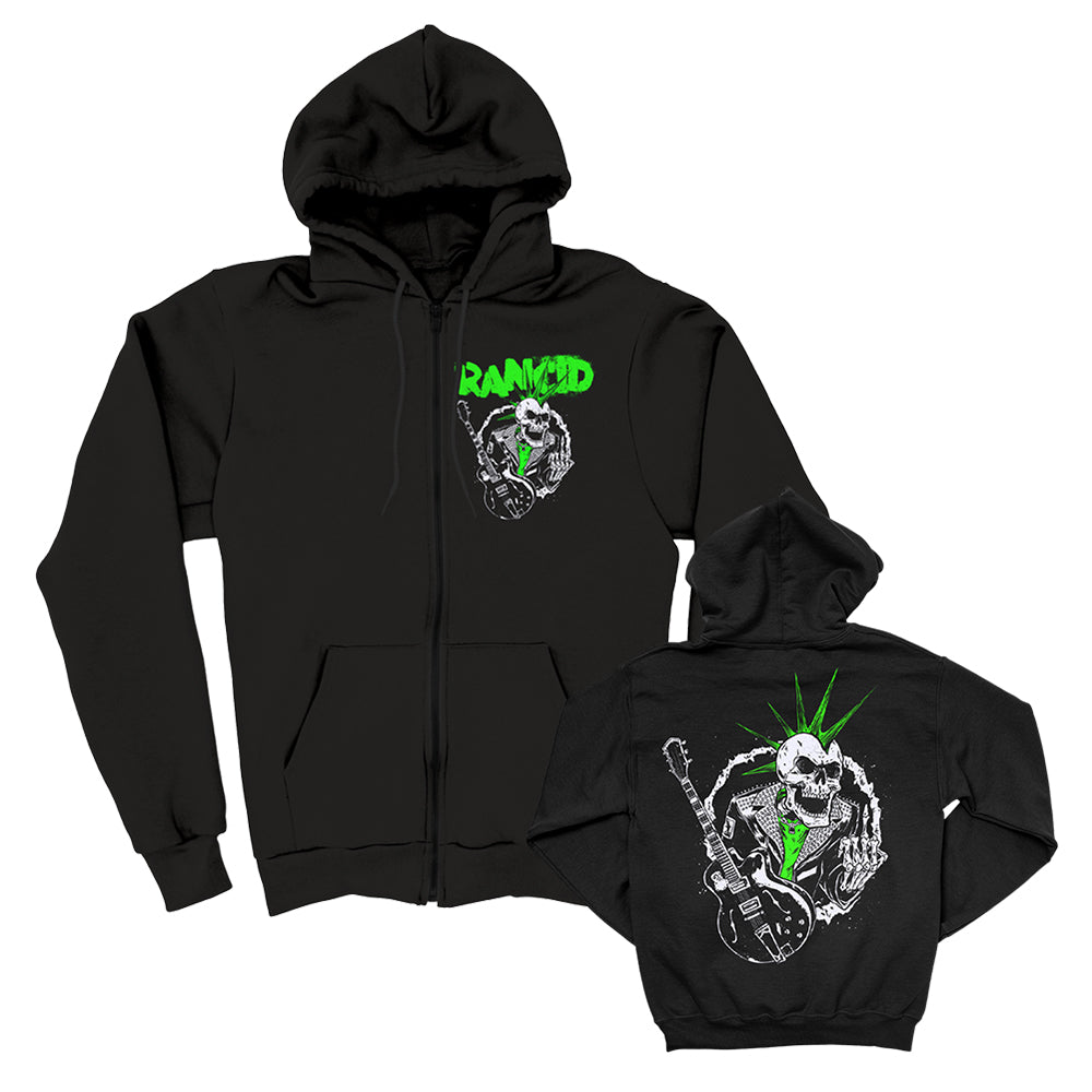 Rancid - Skeletim Guitar Zip Up Hoodie | bandstore.jp