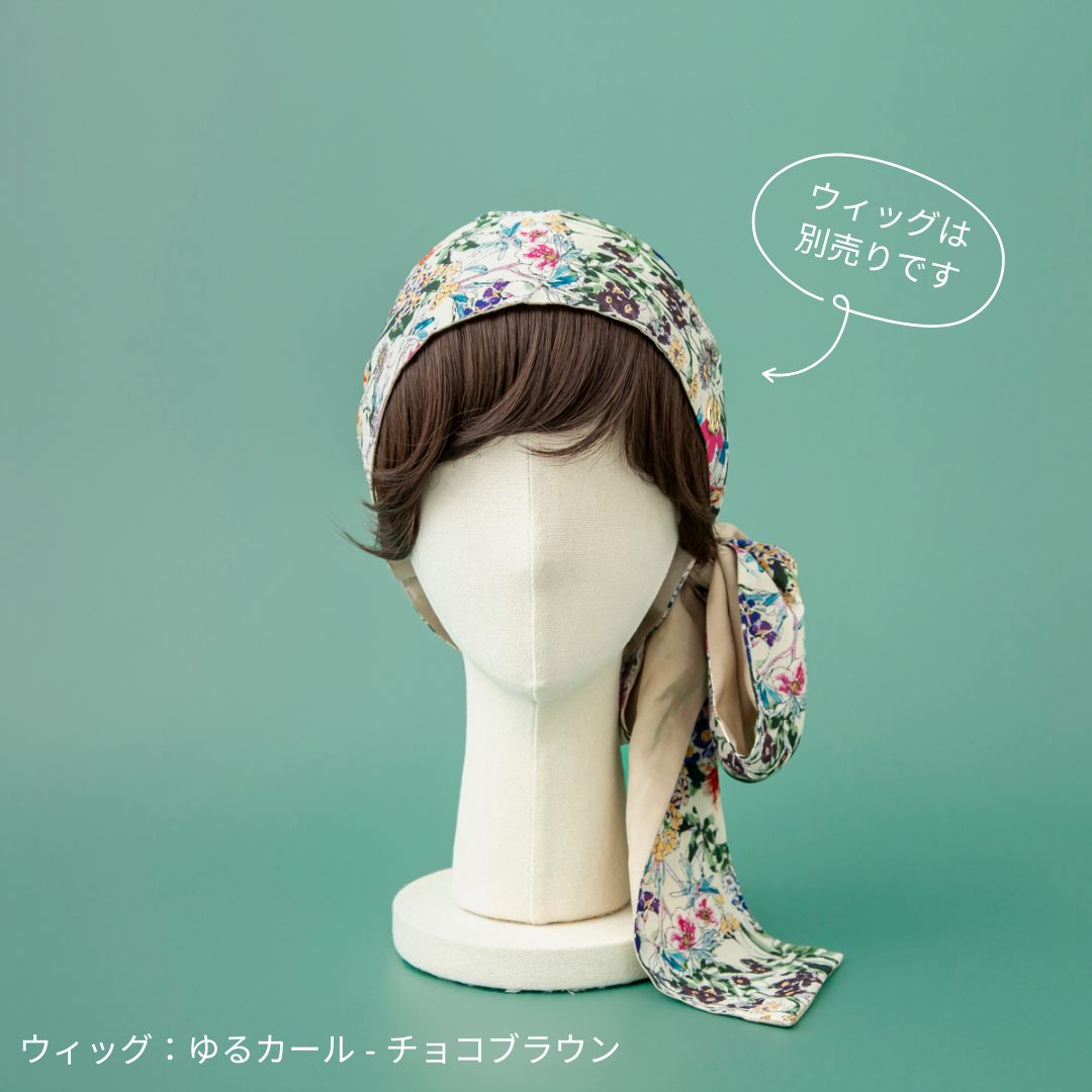 SCARF HAT (M) / FlowerGarden-Beige – BAREN（バレン）