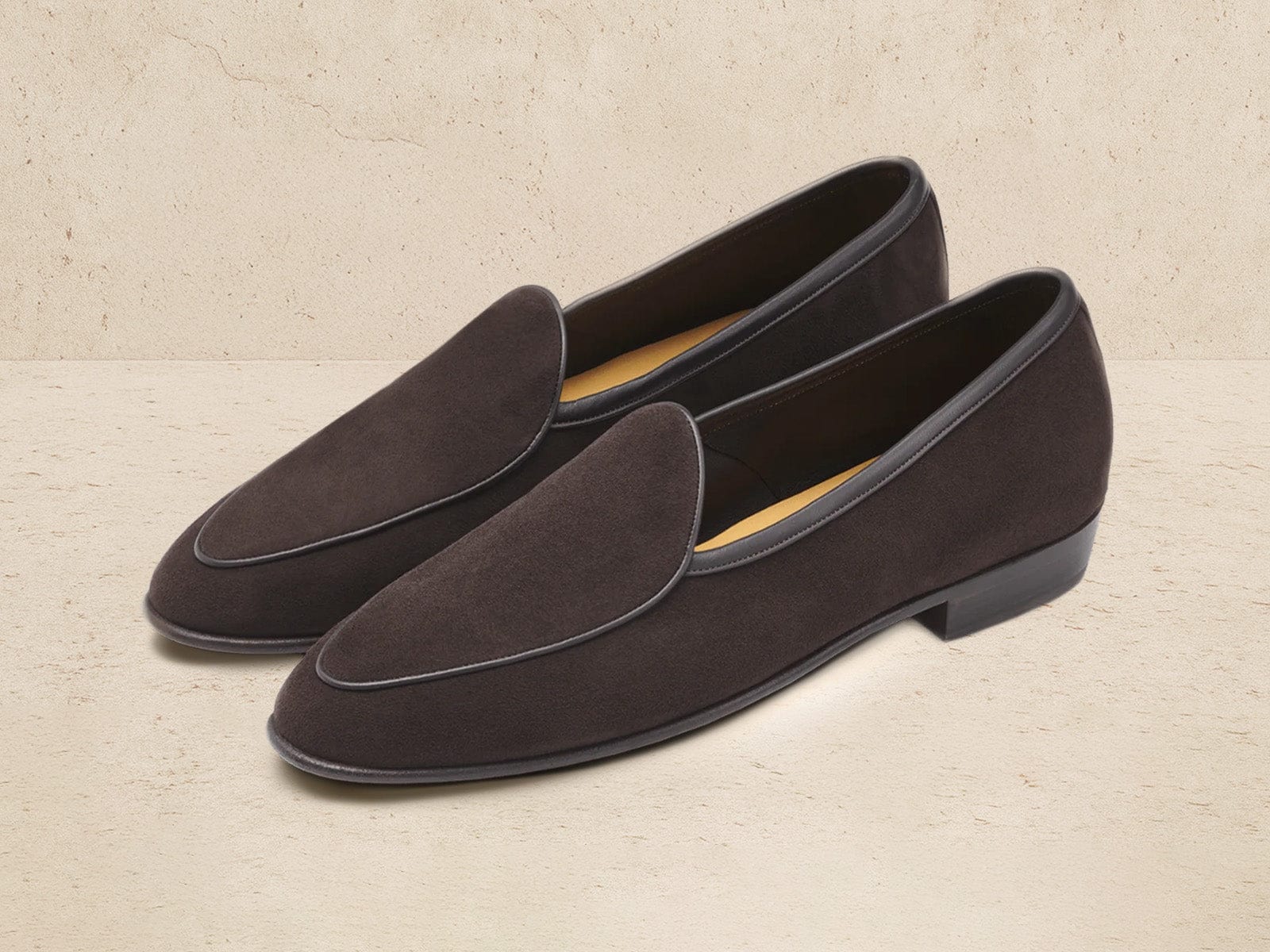Classic Men's Loafers Plain in Lusitanias Dark Brown Suede