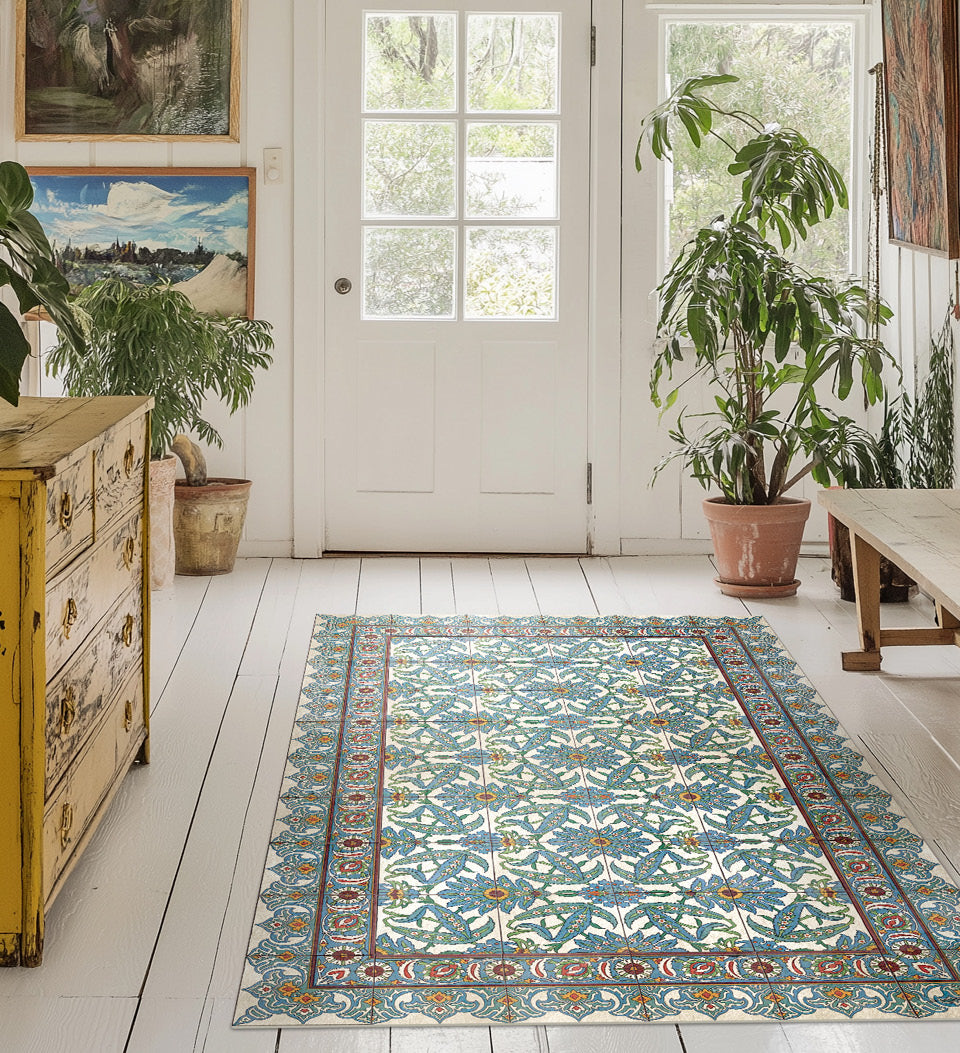Isabel Antique Vinyl Rug - Beija Flor – Beija Flor World