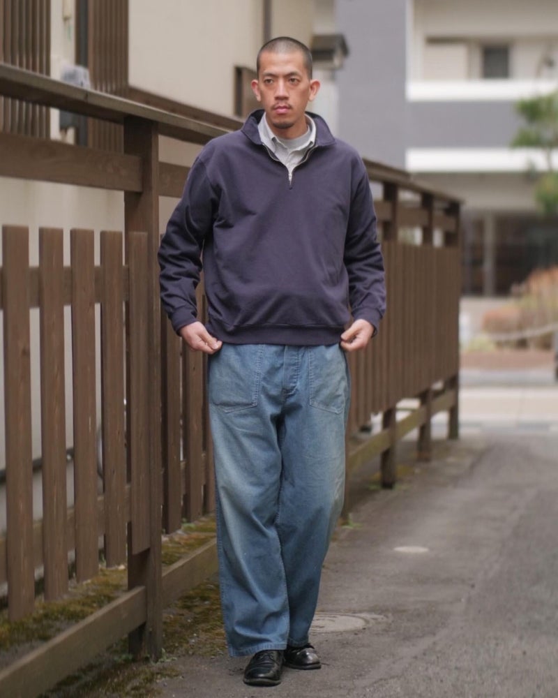 COMOLI コットンシルクジャージーハーフジッププルオーバー | Belluria