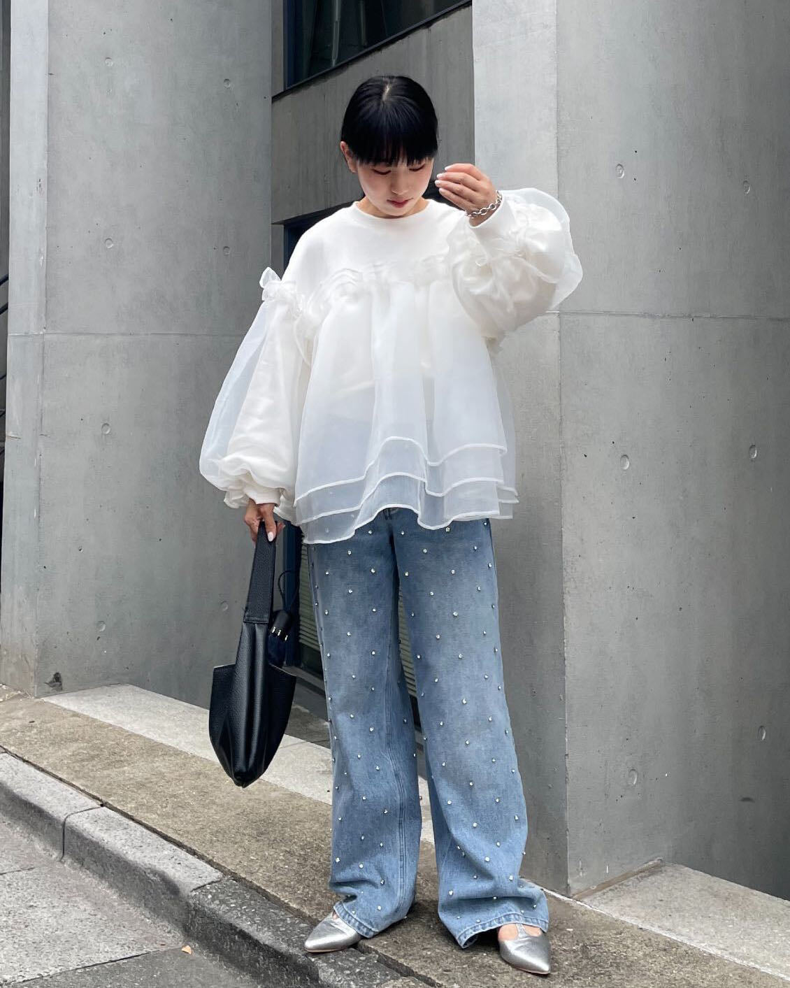 ANNA PUFF TOP/155cm/着用サイズF｜Bibiy.