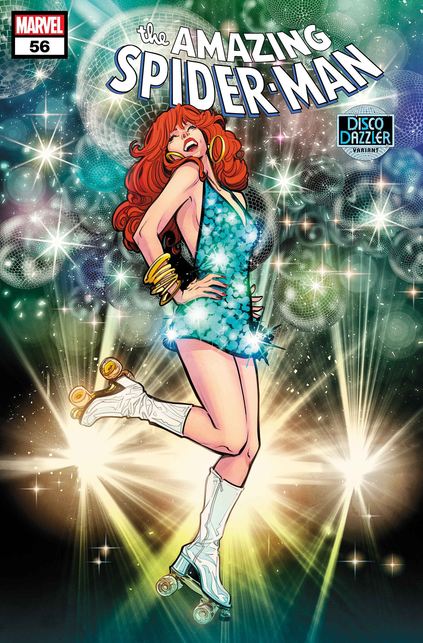 AMAZING SPIDER-MAN #56 JOELLE JONES DISCO DAZZLER VARIANT STOCK DATE: