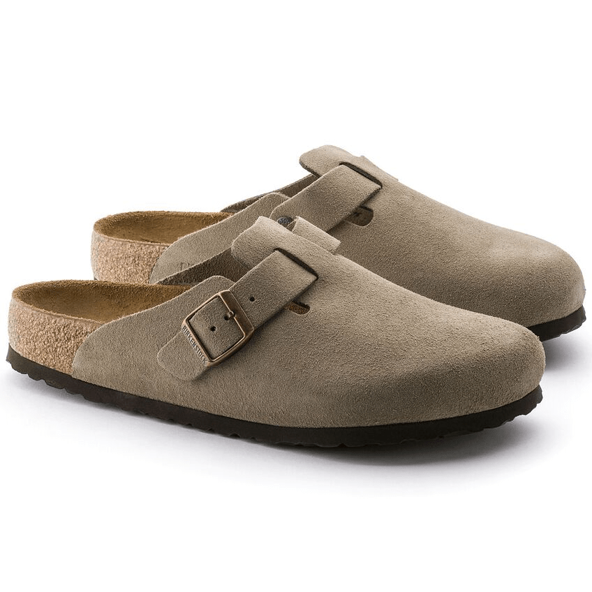 Boston | Soft Footbed | Suede | Taupe – Birkenstock Midtown