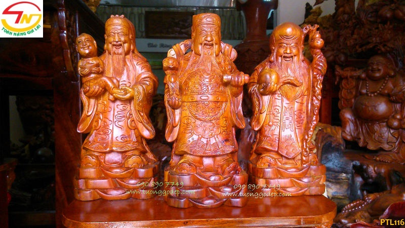 Tượng Phúc Lộc Thọ (Cao 30cm - PTL116)