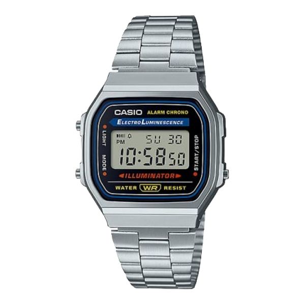 Casio Vintage Collection Digital Watch A168W-1 Silver – Black
