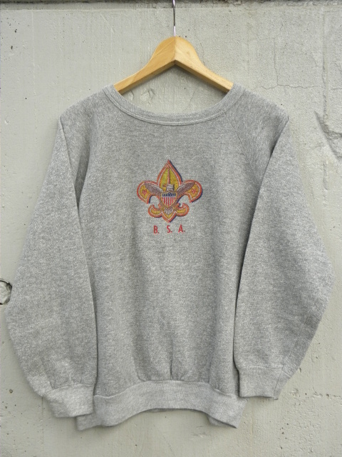 1960年代 ボーイスカウト スウェットシャツ（染み込みプリント