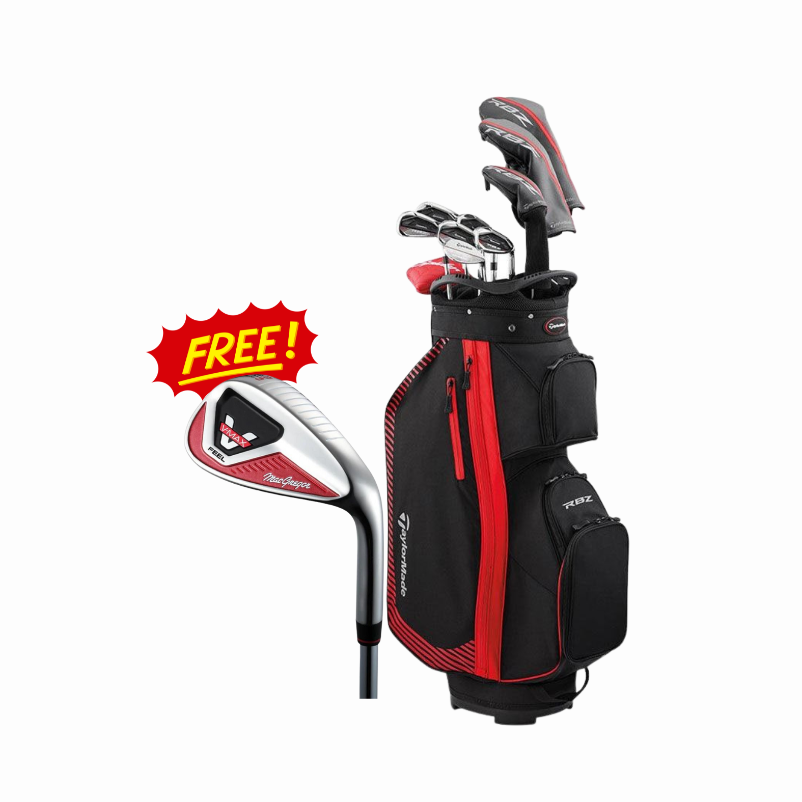 TaylorMade 2025 RBZ Graphite Golf Set – 10 Clubs + Bag | Regular