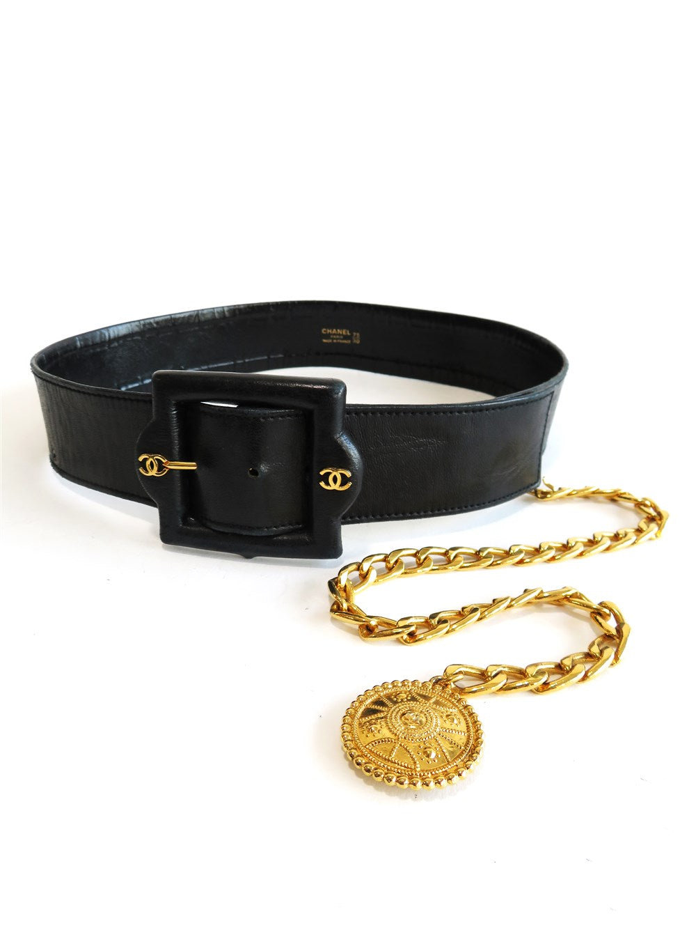 CC ヴィンテージ チェーンメダリオン レザー ベルト