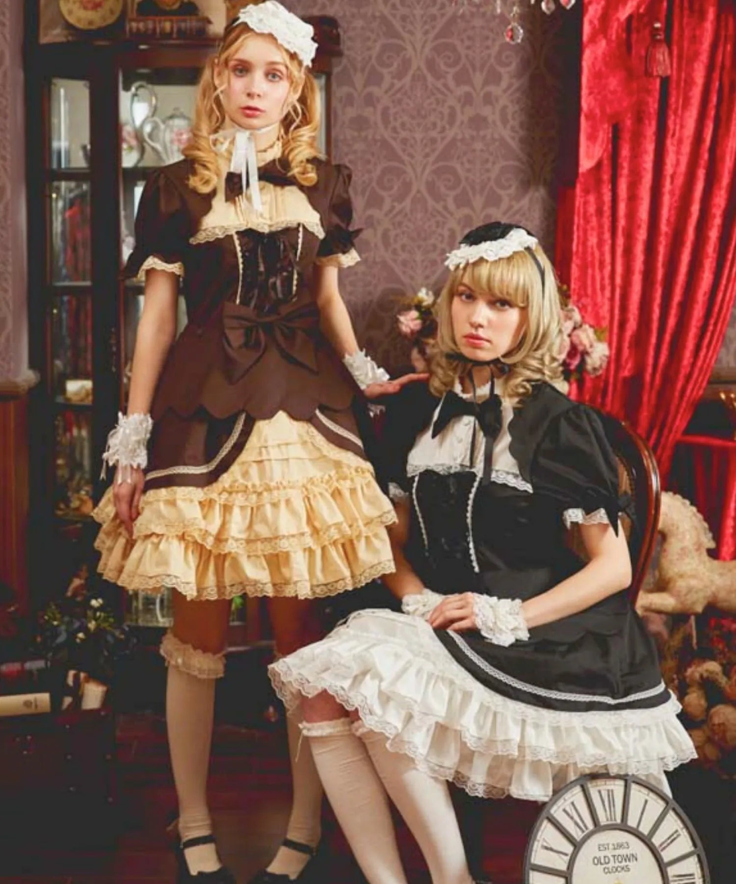 姫袖とたっぷりフリルのバイカラードレス | BODYLINE & LunaBelle