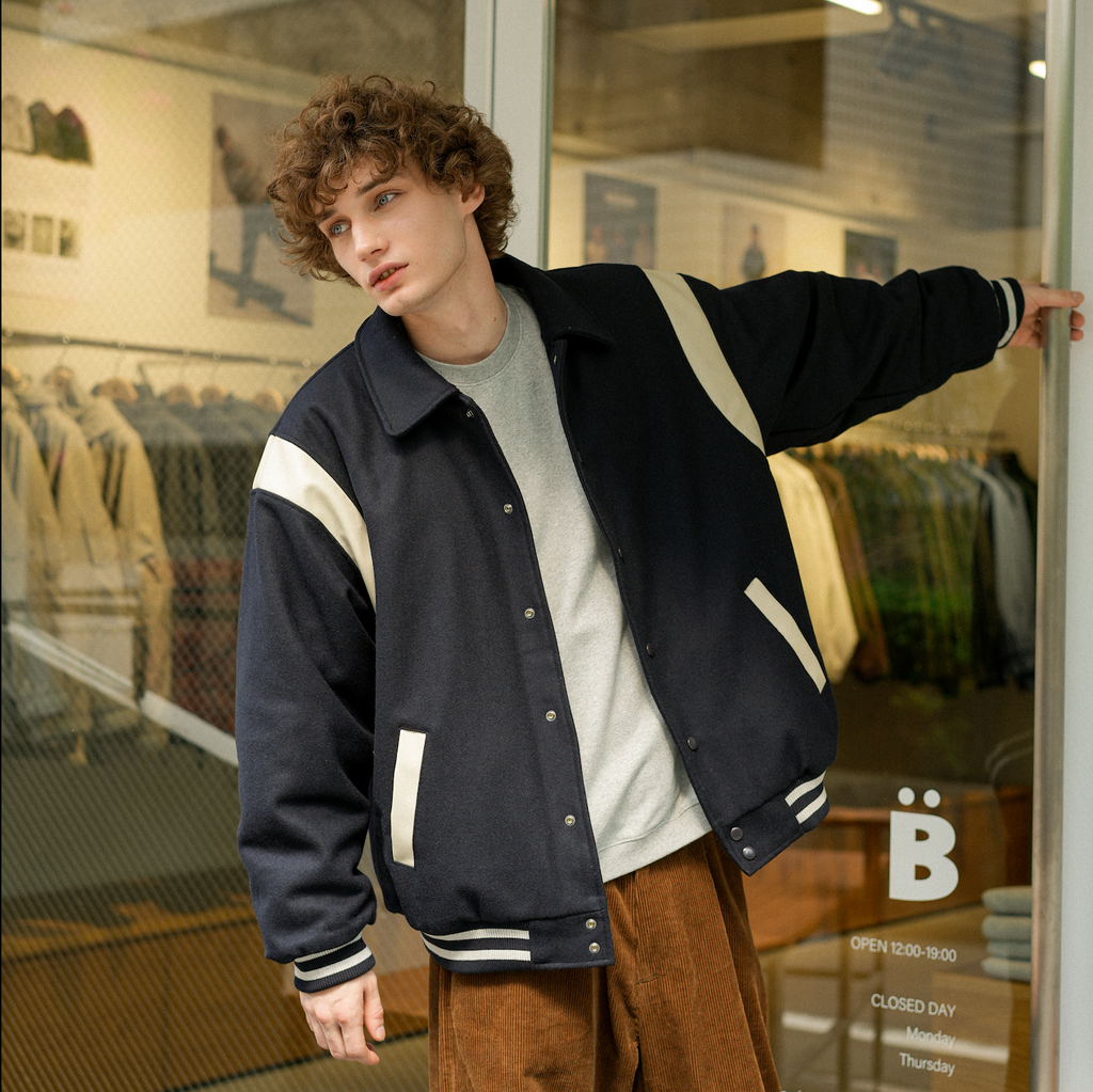 BLUETOWN WOOL STADIUM JACKET B5017 シティガール シティボーイ