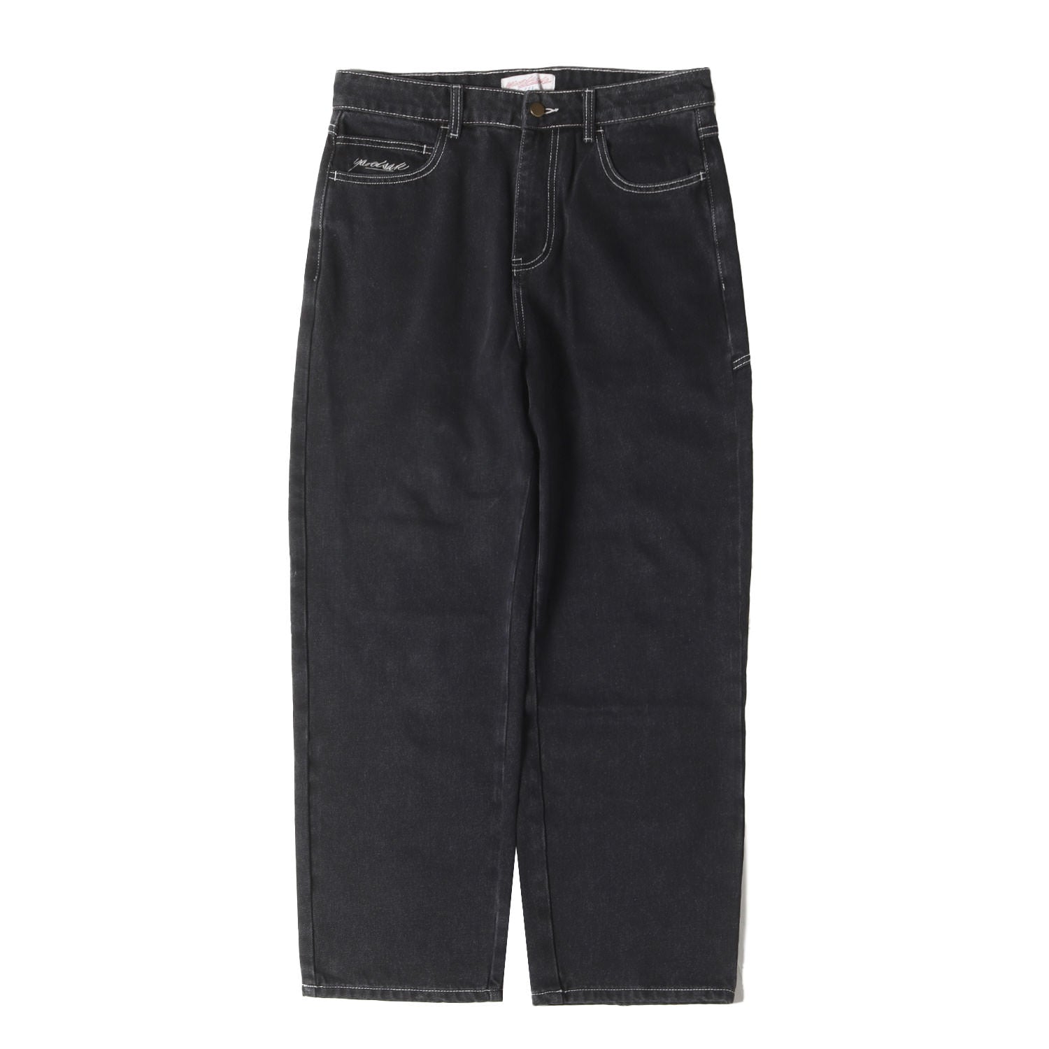 YARDSALE (ヤードセール) ロゴ刺繍 ウォッシュド デニムパンツ